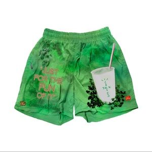 TRAVIS SCOTT SHAMROCK SHAKE SHORTS NWT